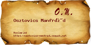 Osztovics Manfréd névjegykártya